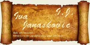 Iva Janašković vizit kartica